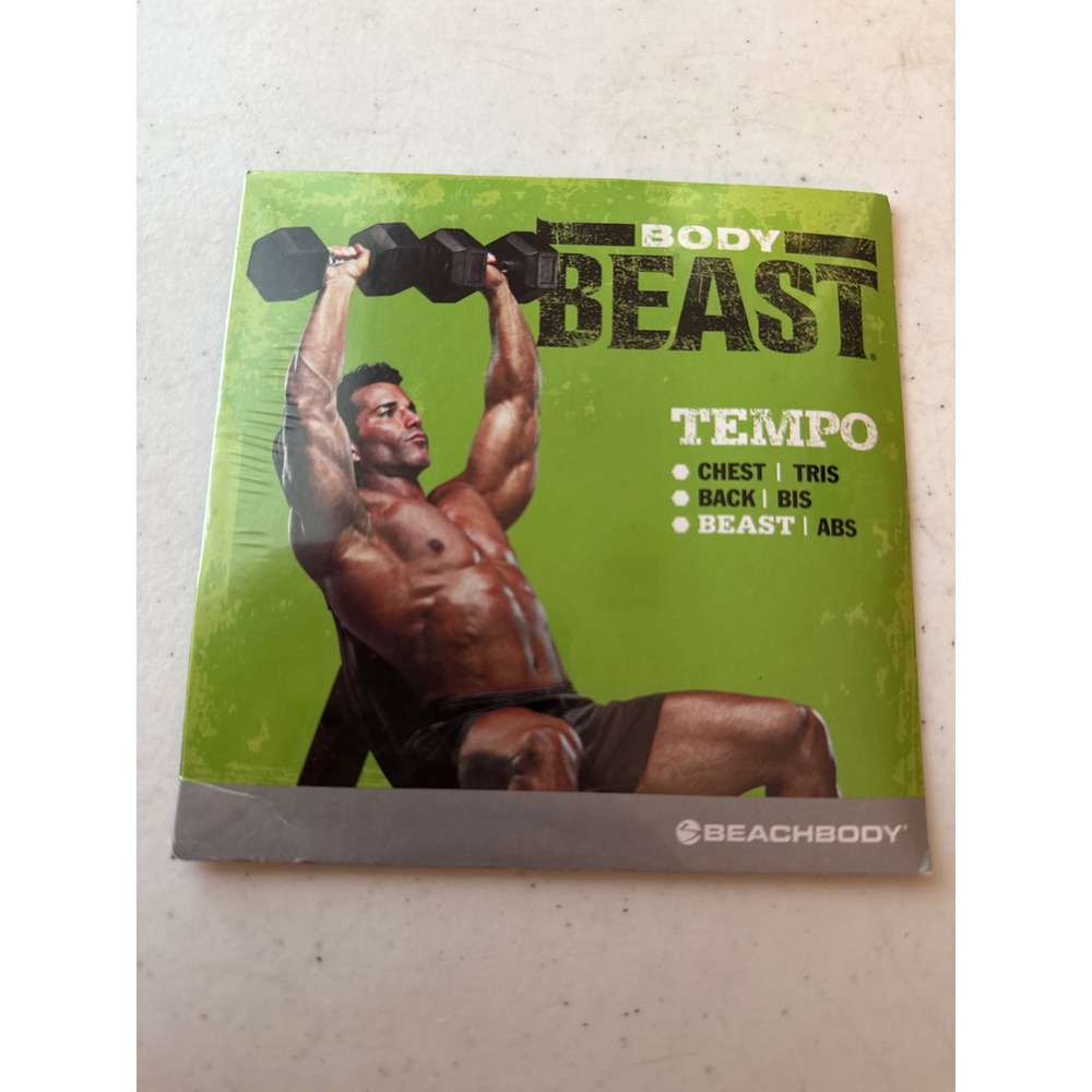 Beachbody Body Beast Tempo Workout DVD Sagi Kalev Chest Tris Back Bis Abs NEW
